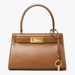 Custom Logo Smooth Brown Leather Ladies Small Fashion Women Crossbody Handbag Purse Bag