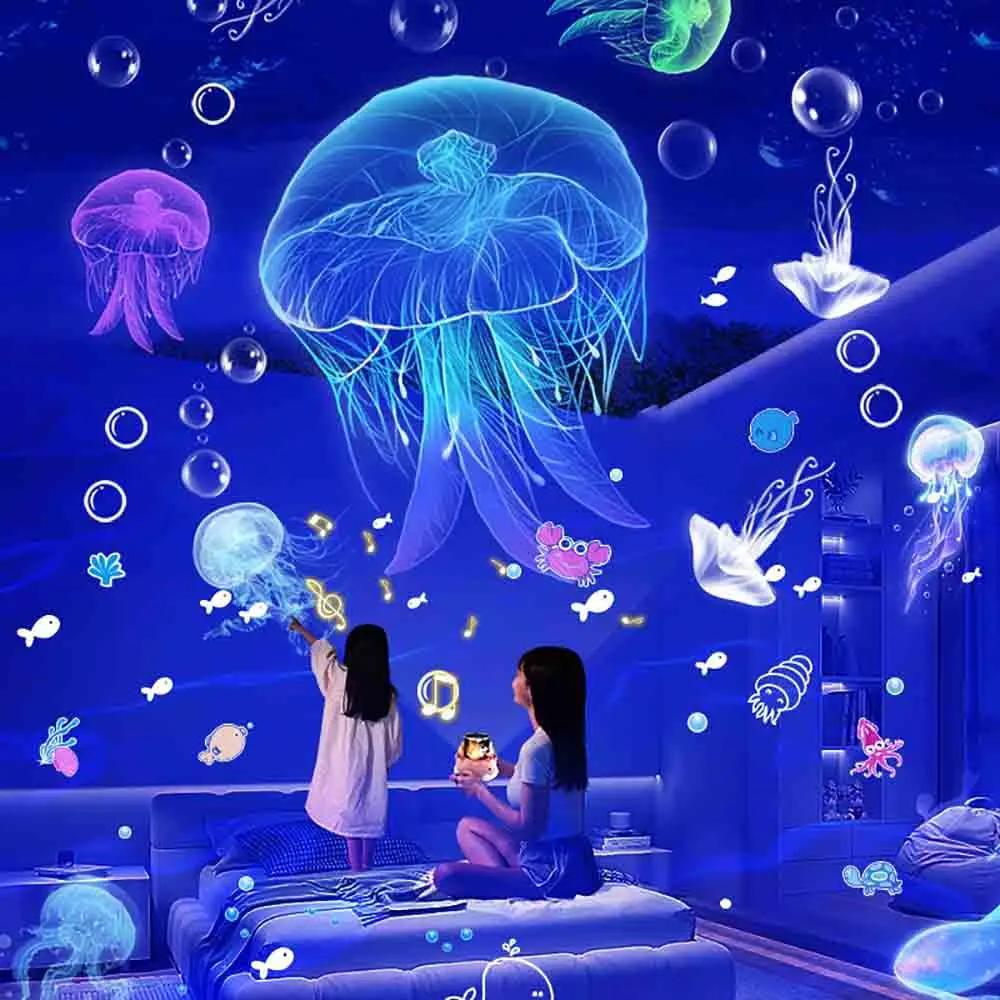 Unicorn Projector Light LED Projector Night Light for Kids 360 Degree Rotation Remote Control Carousel Projector Lamp