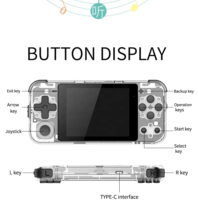 Powkiddy Q90 Pocket Retro Gaming Console - 2000+ Built-in Games