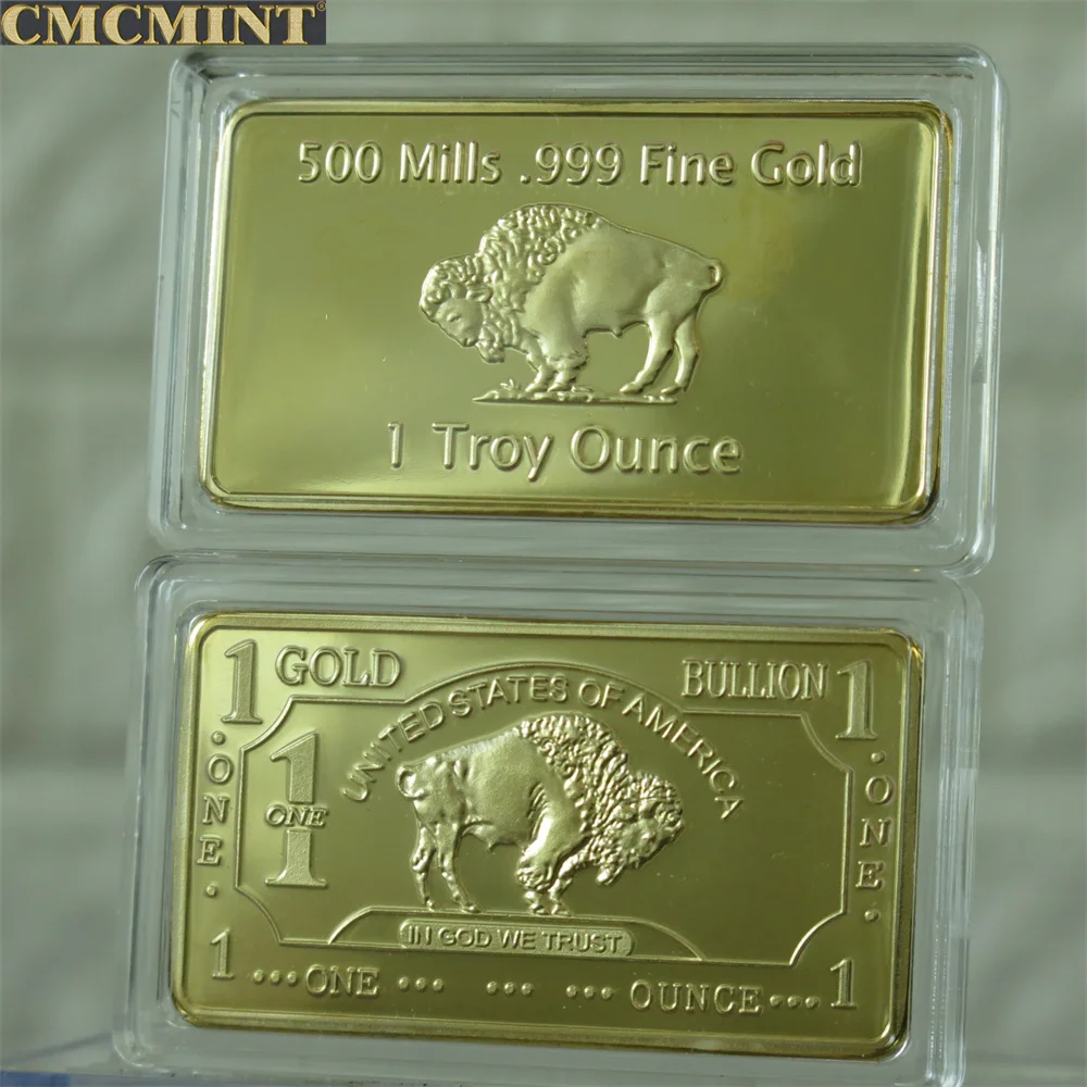 1オンス500ミルゴールドバッファローバー、プラスチックケース入り、記念コイン、コレクターズコイン