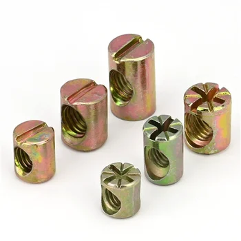 M6 Barrel Bolts Cross Dowel Slotted Furniture Nut For Beds Crib Chairs - View #5