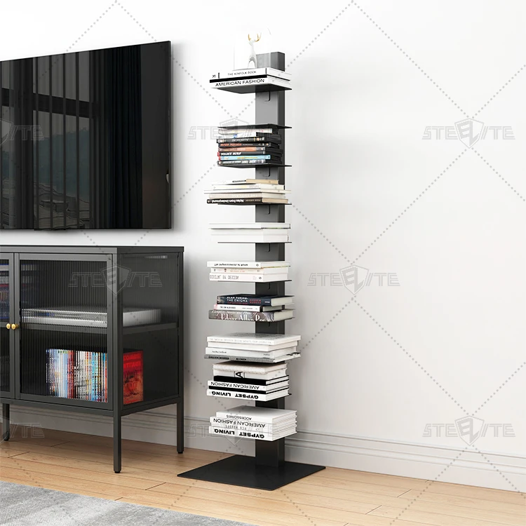 11 Shelves White West Elm Spine Bookcase Spine Vertical Bookshelf Spine