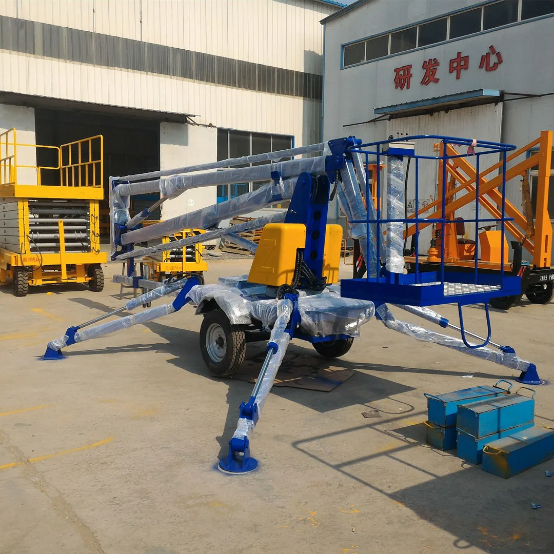 Hydraulic Electric Powered Articulated Trailer With Arm Lift Boom Lift