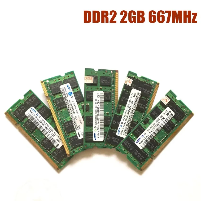 Random Hynix Uskingston Krsamsung Memory Module 1g 2g 1GB 2GB DDR2 667MHz 800MHz 6400S 5300S Laptop Memory