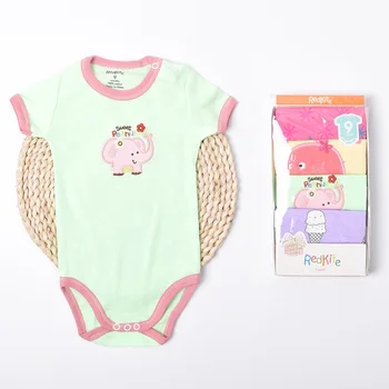 Redkite 5 Pieces Pack randomly design Newborn Toddler Boutique 100% Cotton Cute Baby Romper