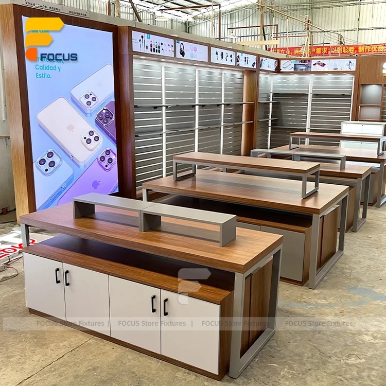 Factory Customize Mobile Phone Display Rack Cell Phone Wall Display Stand MDF Phone Accessories Shoe Shelving Racks