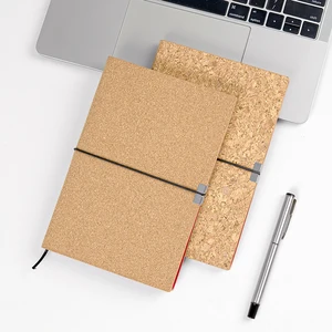 Weekly Planner Agenda Lined  Cork Lacing Notebook Wood Leather Strap Notebook