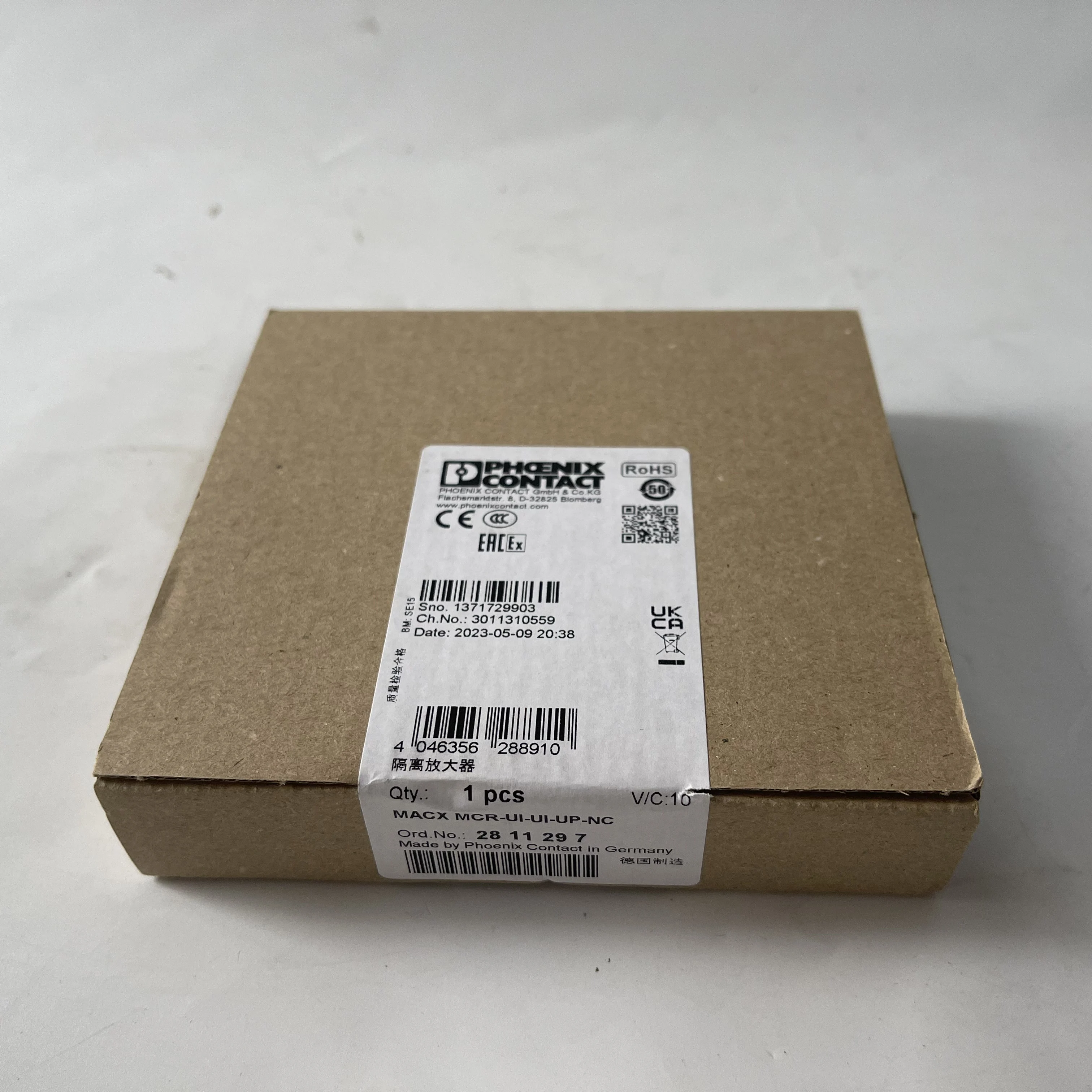 PHOENIX CONTACT Signal Isolator Amplifier MACX MCR-UI-UI-UP-NC Ord. No. 2811297 