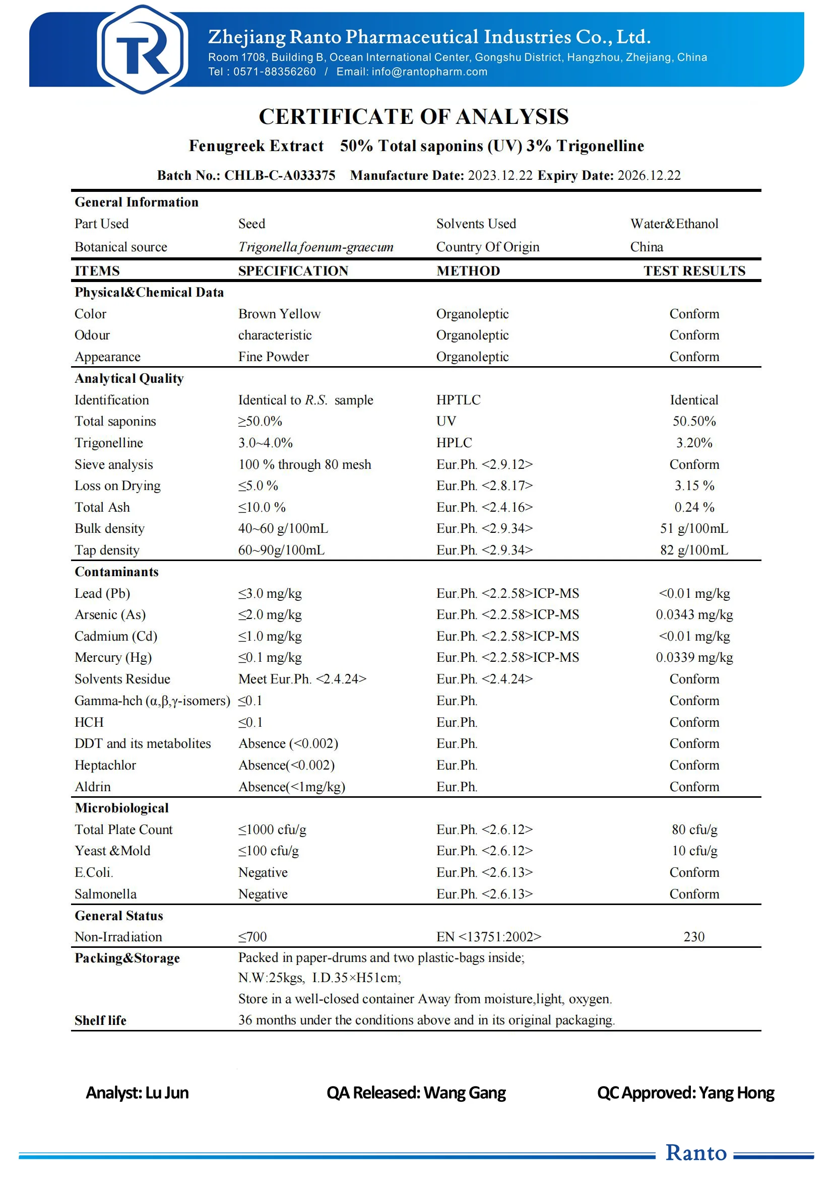 Fenugreek Seed Extract 50 Saponins Powder Trigonella Foenum Graecum Extract Furostanolic