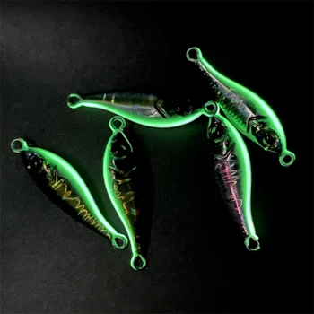30g 60g 3D Printing Luminous Fishing Lead Jig Lure Slow Casting Glow Belly UV Light Effect Bottom Bait – Metal Jig – view 4