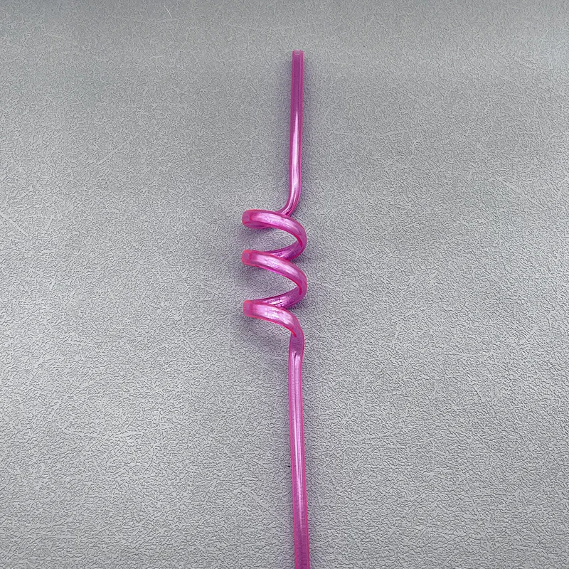 Ychon  Comfy Package  Disposable PET Plastic Drinking Spiral Straws for Birthday Party Supplies Decorations Favors