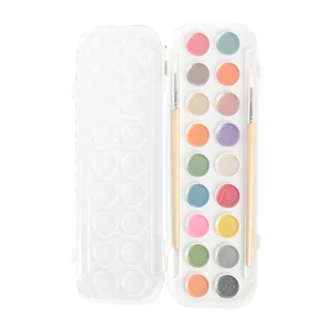 18 Metallic Glitter Watercolor Perfect Travel Watercolor Set for Artists, Amateur Hobbyists and Painting Lovers for School