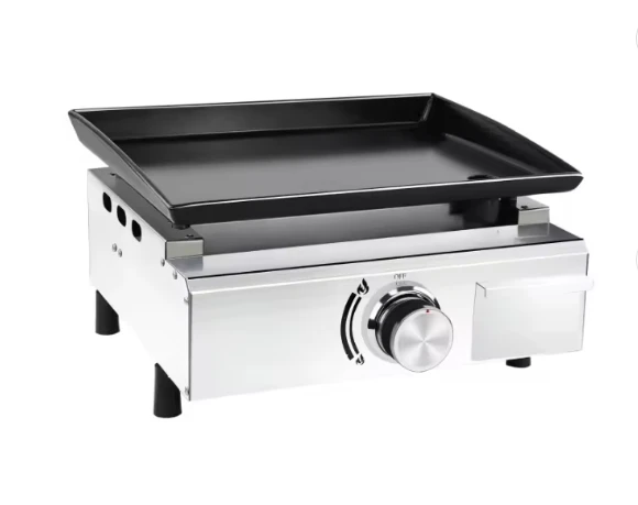 Counter Top Commercial Stainless Steel Flat Plate Gas Grill Griddle For Outdoor Cooking Camping Silver BBQ Grill supplier