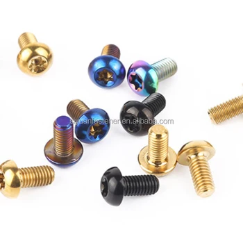 Colored titanium torx screw for bicycle  Gr2 GR5 TC4 torx machine screw pan ,button ,cup ,flat head M2M3M4M5M6M8 2-56 4-40 8-32