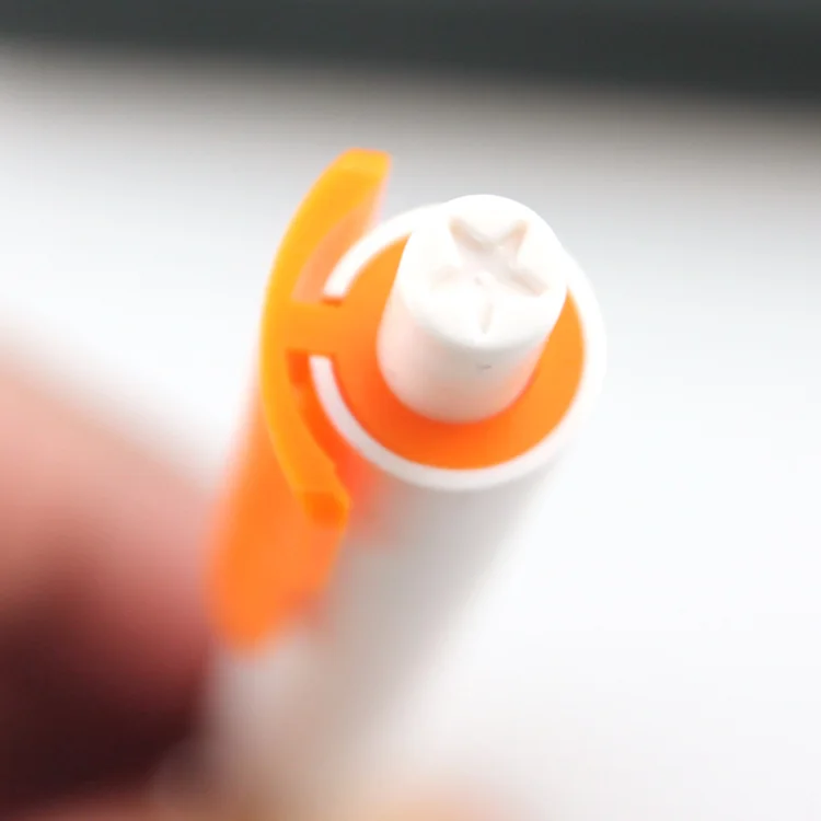 Retractable And Press Rainbow-colored 0.5mm Black Ink Plastic Gel Pen With Custom Logo_voghion.com