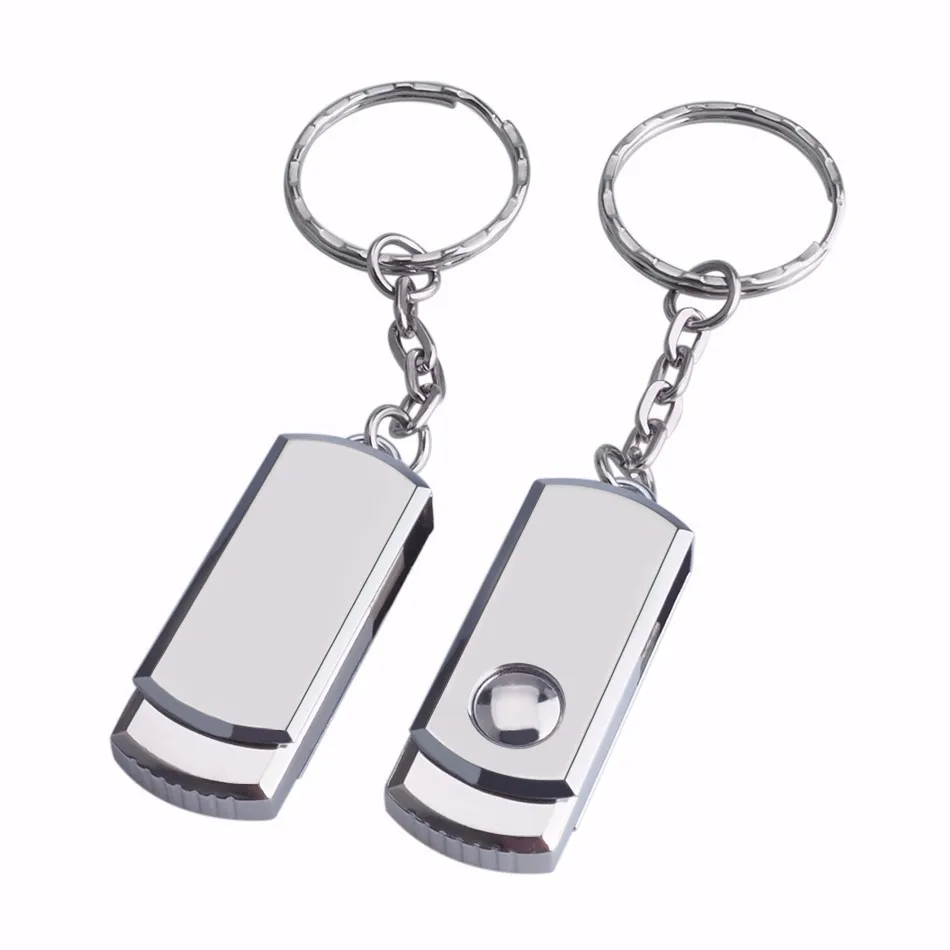 Custom Logo USB Memory Disk in Stock OTG Metal USB Flash Drive for Wedding Gifts