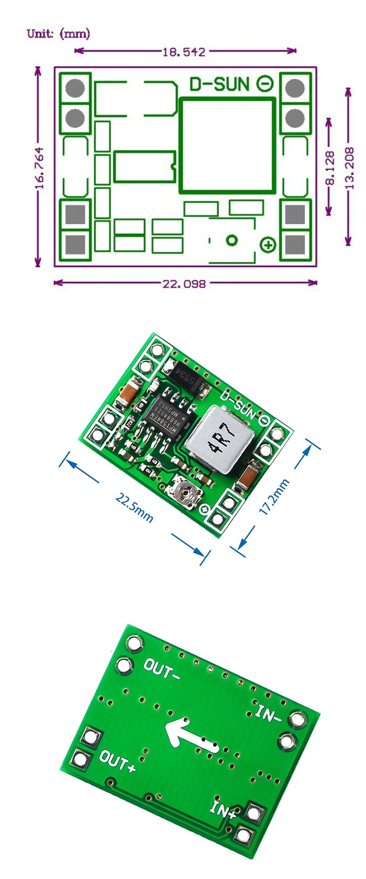 MP1584EN converter board Buck power module 3A Adjustable buck module