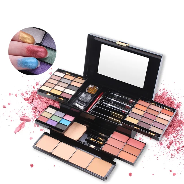 Miss Rose Makeup box 39 color matte eyeshadow makeup box blush high gloss powder multi-function trimming make up tray