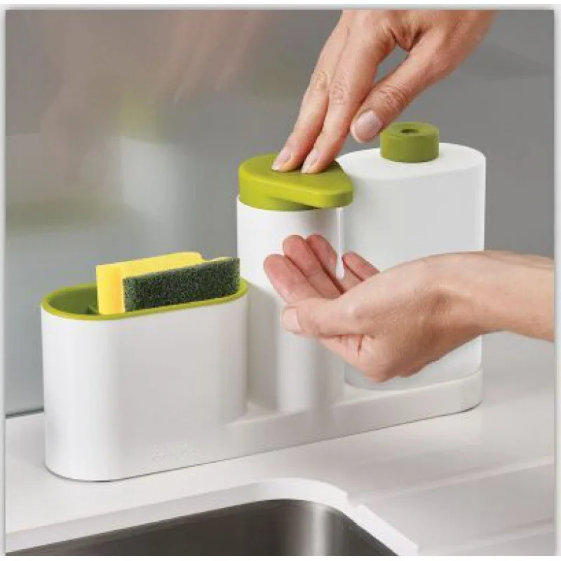 Multifunctional  Hand Soap Dispenser  Sponge Dishwashing Brush Kitchen storage box supplier