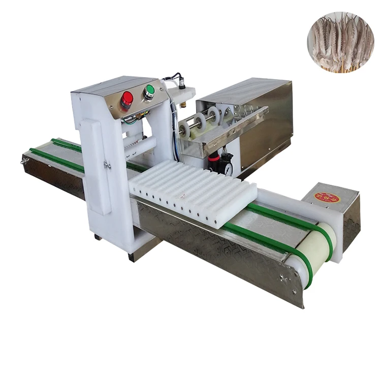 Commercial Wearing Machine To String Sausage Satay Kebab Meat Automatic Stainless Steel Snack Food Bbq Maker