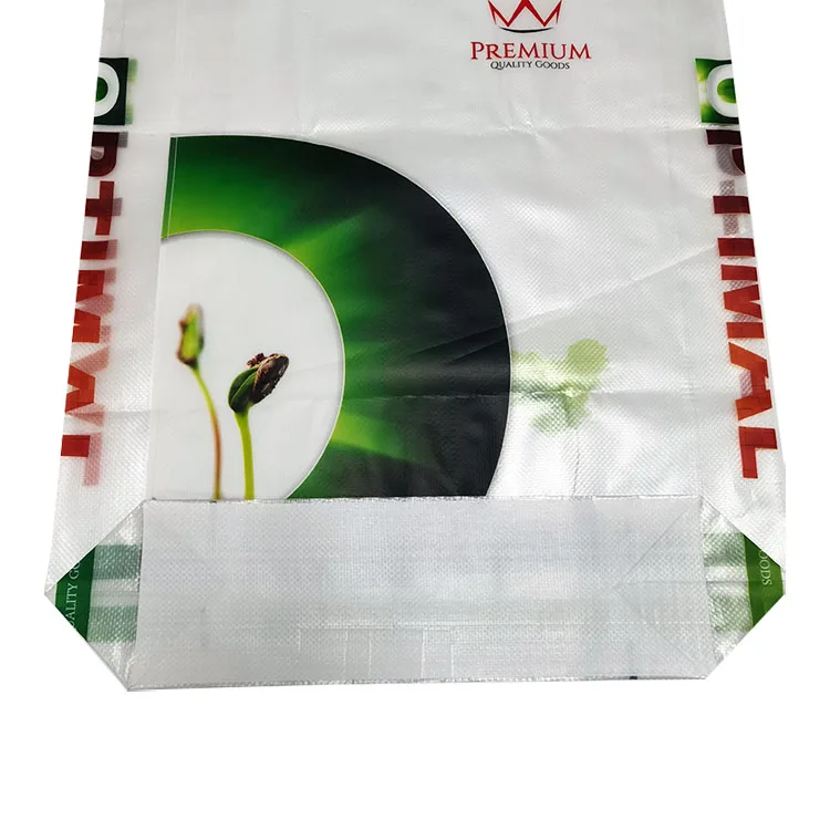 BOPP Block Bottom 10kg 25kg 50kg pp Woven Polypropylene Packaging Bag for Rice Fertilizer Grain Package