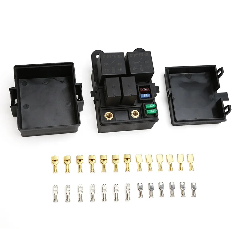 4スロットリレーブロック4ウェイATNミニブレードヒューズ40A4ピン