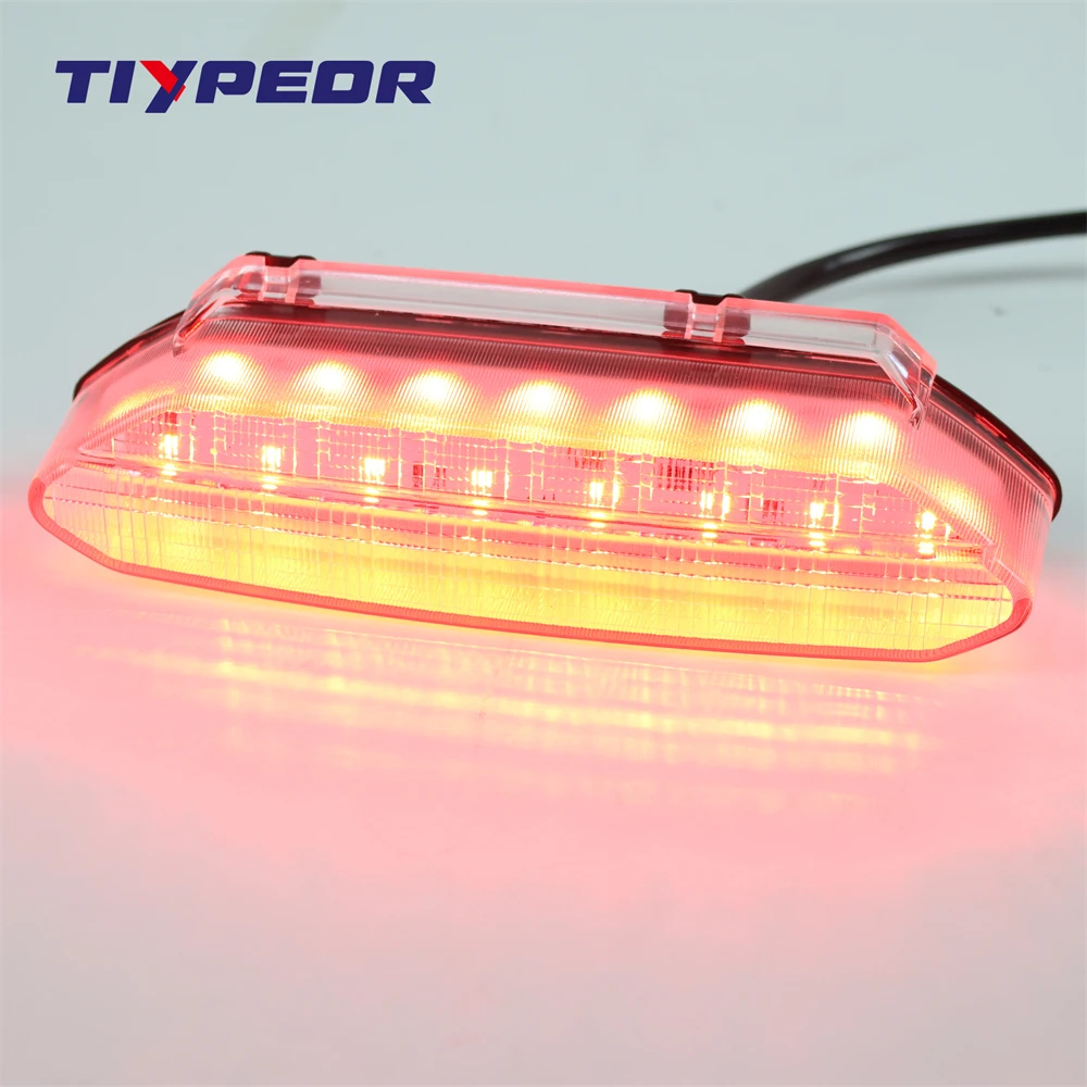 TIYPEOR ATV Red LED Taillights Brake Stop Light LED Rear Lamp for YFZ450 YFZ450R 2006-2009 Brighter Rear Tail Lamp factory