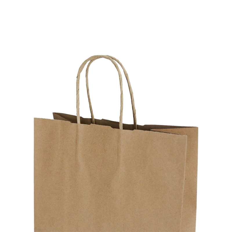 Lb Brown Round Rope Paper Bags Bulk Retail Packaging Bags 100gsm