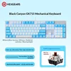 GK715 White Blue Blue Backlight Brown Switch 104 Keys ABS