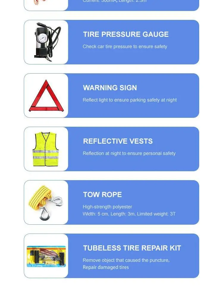 Wholesale Portable Roadside Safety Assistance Bag Car Emergency Tool