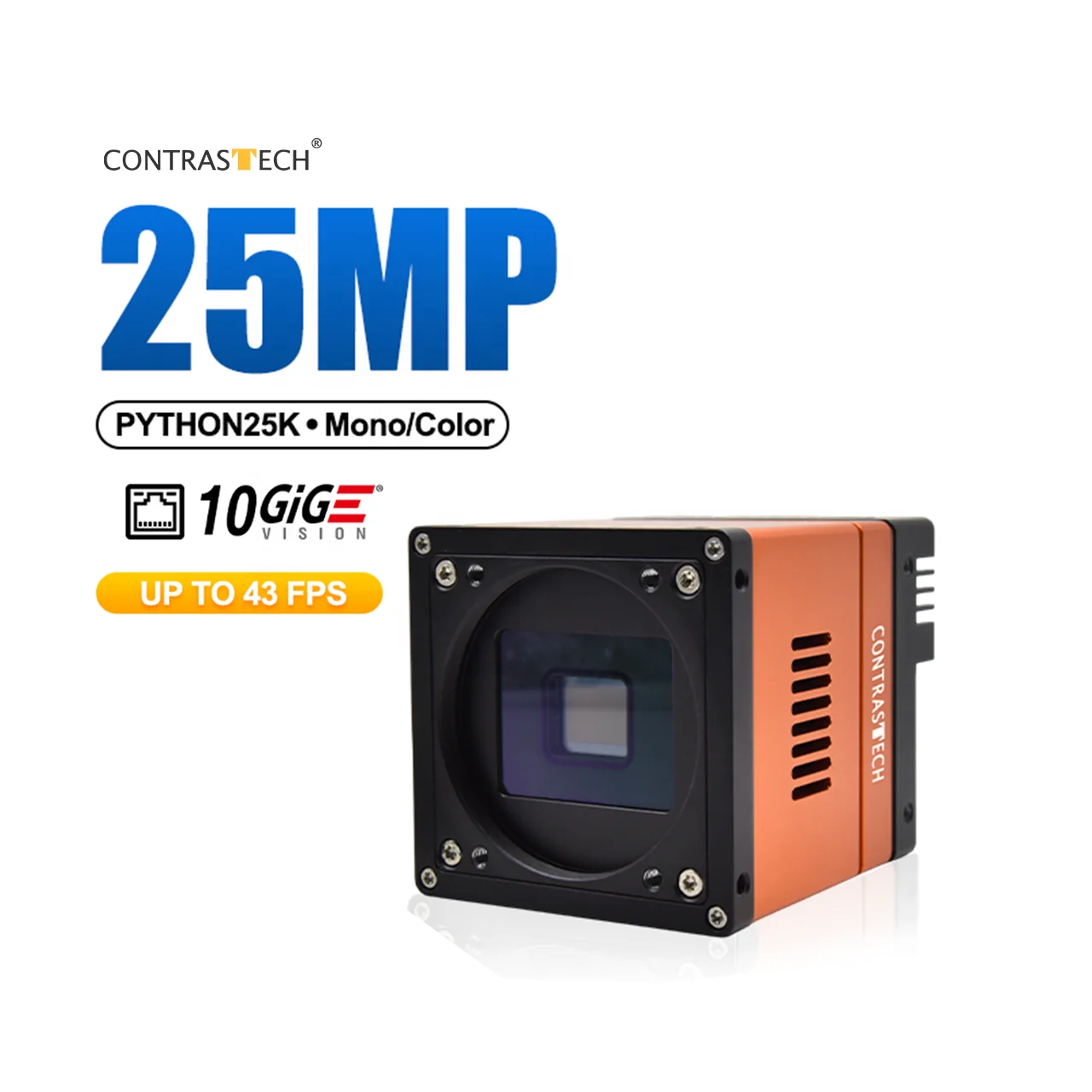 25MP Megapixel 41fps 43fps 10GigE GMAX0505/PYTHON 25K M58 Machine Vision  Camera for 3D Virtual Reality