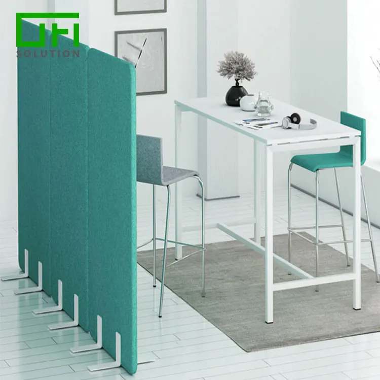 Sound Absorb Polyester PET Acoustic Panel Desk Noise Acoustic Partition Foldable Acoustic Divider Screen for Office