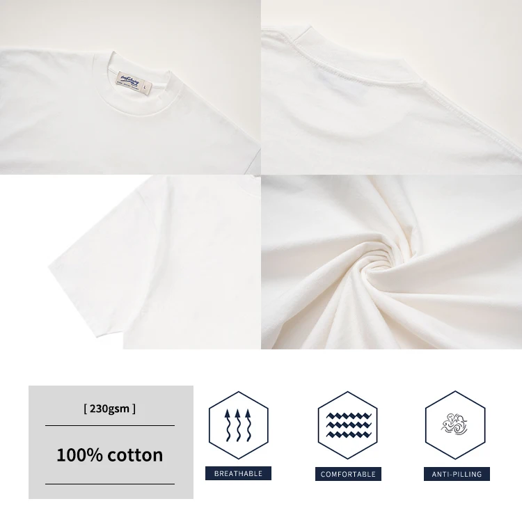 PRINTFUN Wholesale Oversize Short Sleeve T Shirt 100% Cotton