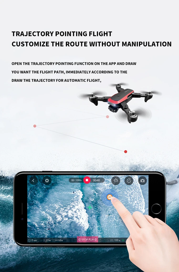 S8000 Rc Big Optical Flow Drone 4k Dual Camera 360 Rollover Wifi Fpv