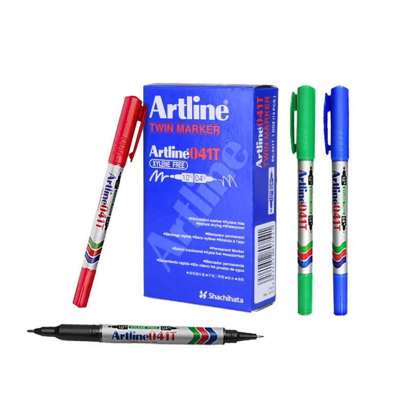 Artline Ek-041t Waterproof Permanent Marker Pen Double-end