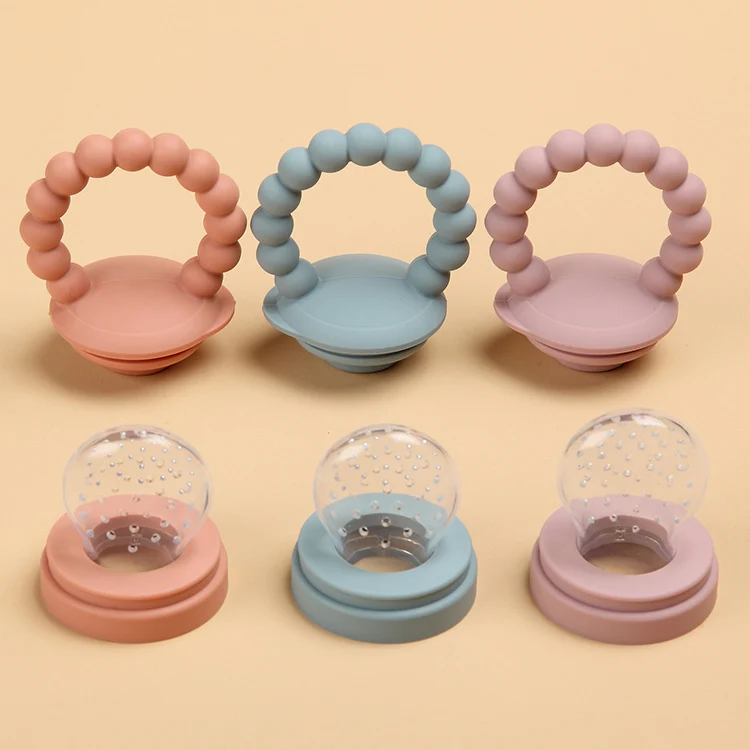 Baby Infant Teether Nipple Fruit Food Bite Silicone Teethers Safety ...