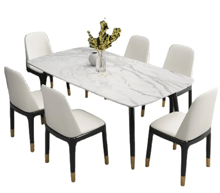 white gloss marble dining table