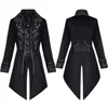 Silver-trimmed swallowtail coat black
