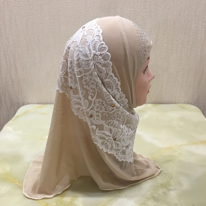 2021 хиджаб мусульманский хиджаб со стразами головной убор высококачественный и модный мусульманский шарф хиджаб для детей