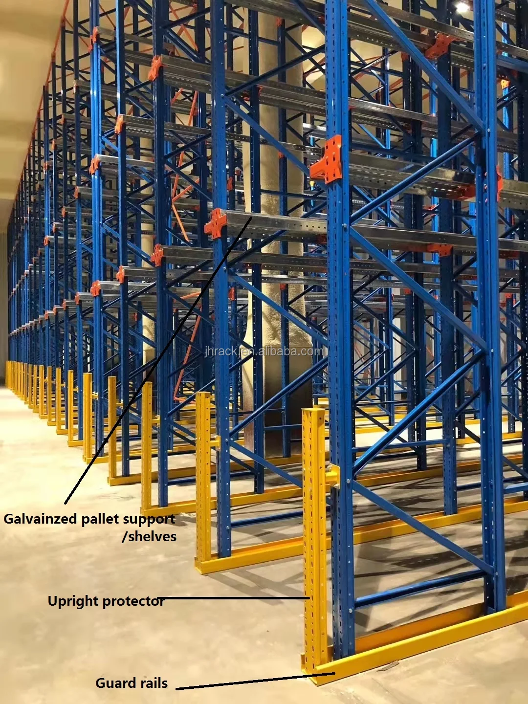 Drive In Racking Double Deep Pallet Racks High Spaces Warehouse Storage Rack For Drive In Rack Cold Room Storage Racking