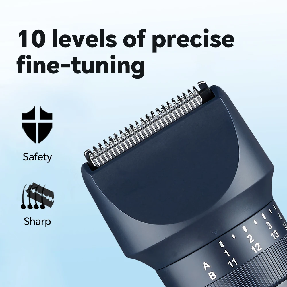 Digital Display USB Rechargeable Adjustable Comb 5 in 1 Grooming Kit Electric Hair Clipper details