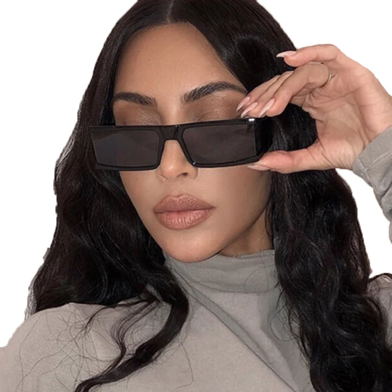 STORY STY1935G Hot Fashion Small Square Sunglasses Silver Frame Vintage  Rectangle Eyeglasses Black Cooling Glass for Men