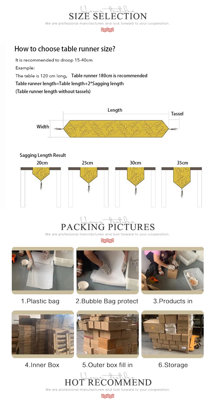 Factory Customized Led String Lights Table Runner Linen With Lace