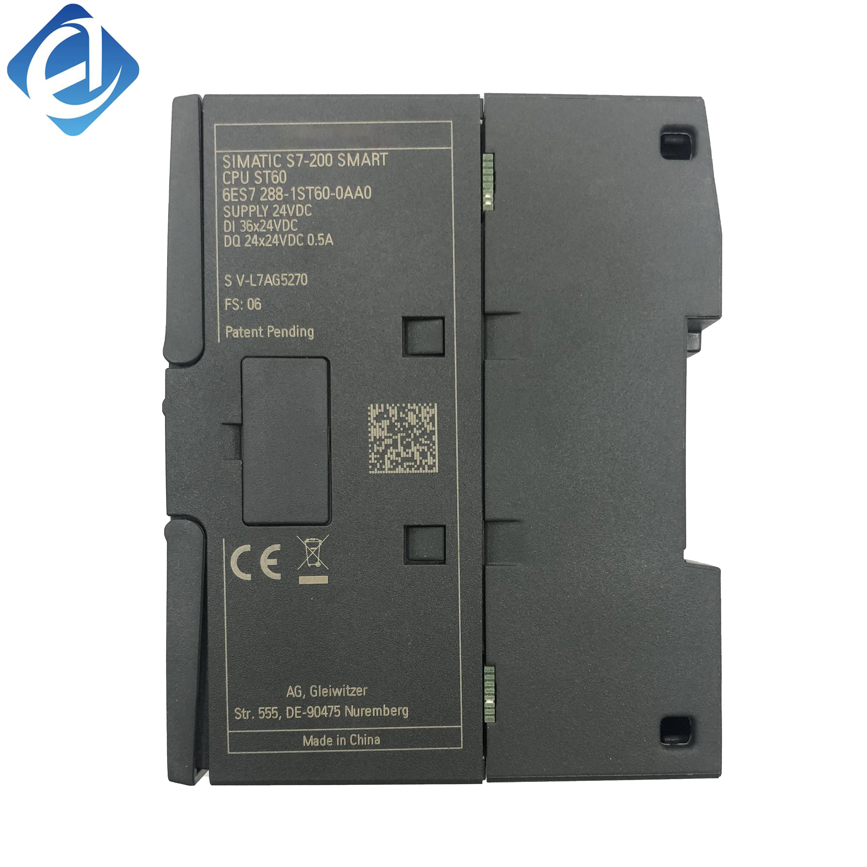 New Original 6ES7 288-1ST60-0AA0 6ES7288-1ST60-0AA0 S7-200 SMART CPU module. Integrated high-performance logic control, abundant IO points, stable Ethernet communication and flexible expansion, suitable for small mechanical equipment