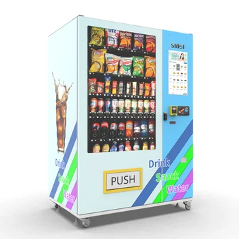 Professional Philippines Cashless Payment Combo Outdoor Mechanical Key Master Vending Machine with 22 inch touch screen