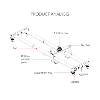 YELANGU L60E SLR Camera Phone Slider Video Recording Electric Track Sliding Rail detail image
