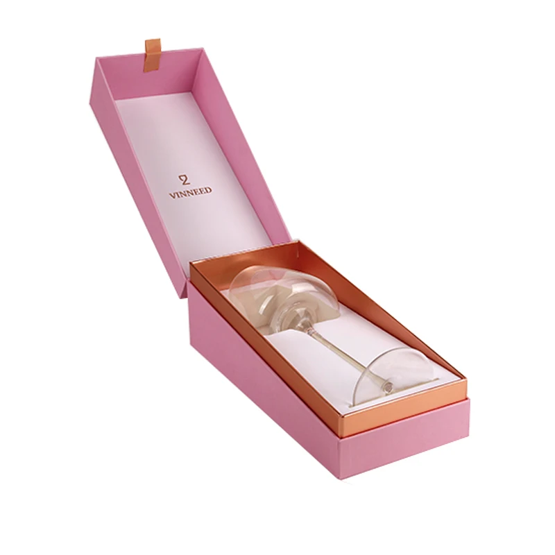 Cardboard Champagne Flute Glasses Boxes Custom Individual Wine Glass