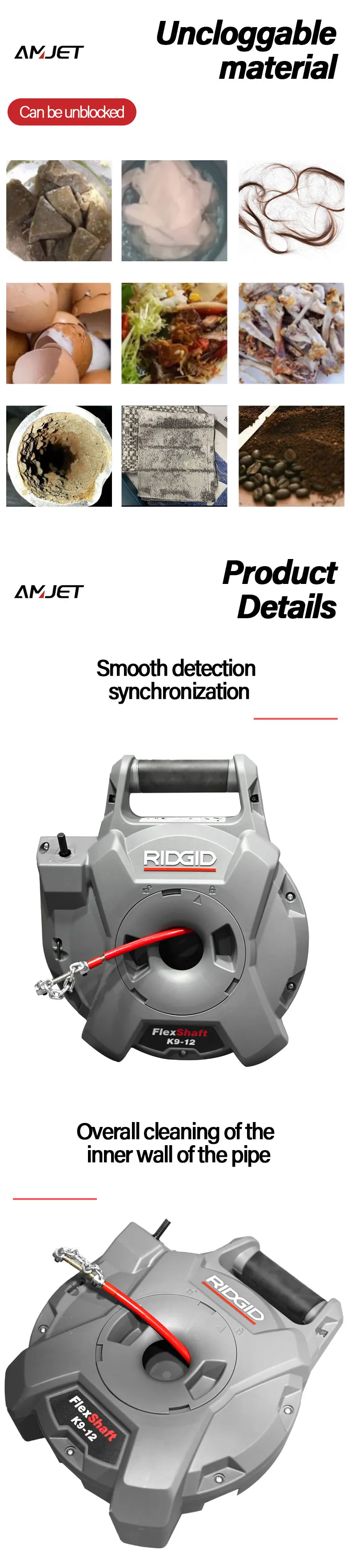 RIDGID K9-12 Drain Cleaning Machine - Efficient Pipe Unclogging