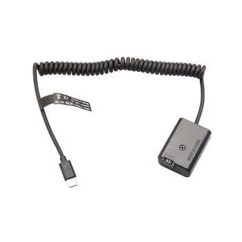 Type C Power Adapter DC Coupler FW50 Full Decoded Dummy Battery for Sony A7, A7R, A7S, A7M, A7II, A7S2, A7M2, A7R2, A6500, A6400 detail image
