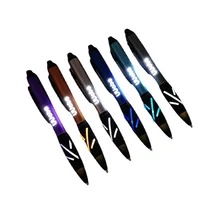 Customized Led Laser Light up Ball Point Pen With Rubber Grip-personalized Ink Light Ball Pens Engraved Stylo Promotional Pens